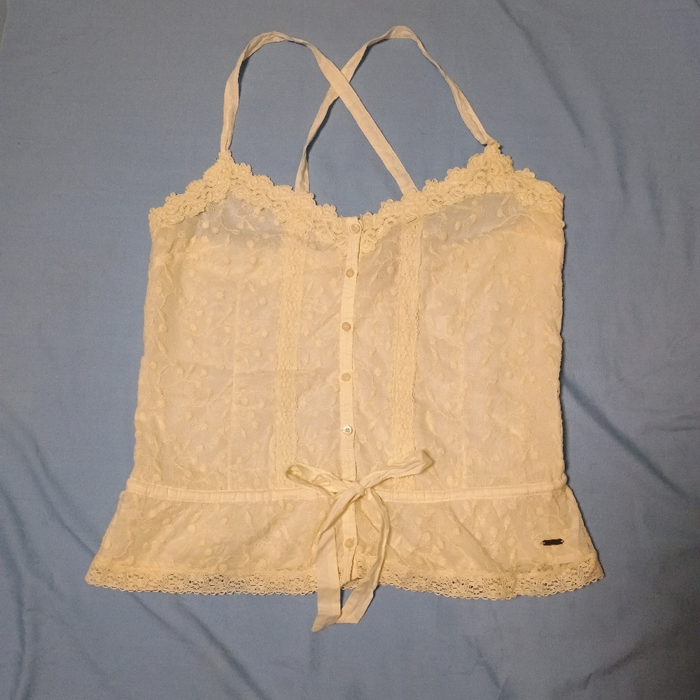 NWT Hollister White Lace Camisole